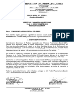 CIRCULAR No 037 - PANAMERICANO ESCOLAR 2019