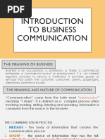 Introduction To Business Communication