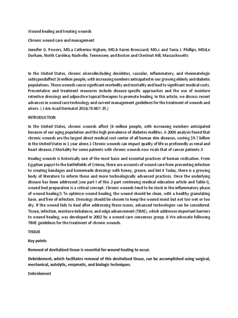 Translate Wound Healing and Treating Wounds PDF Wound Health Sciences