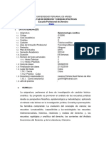 Silabo Epistemologia Juridica - 2019-I Semipresencial