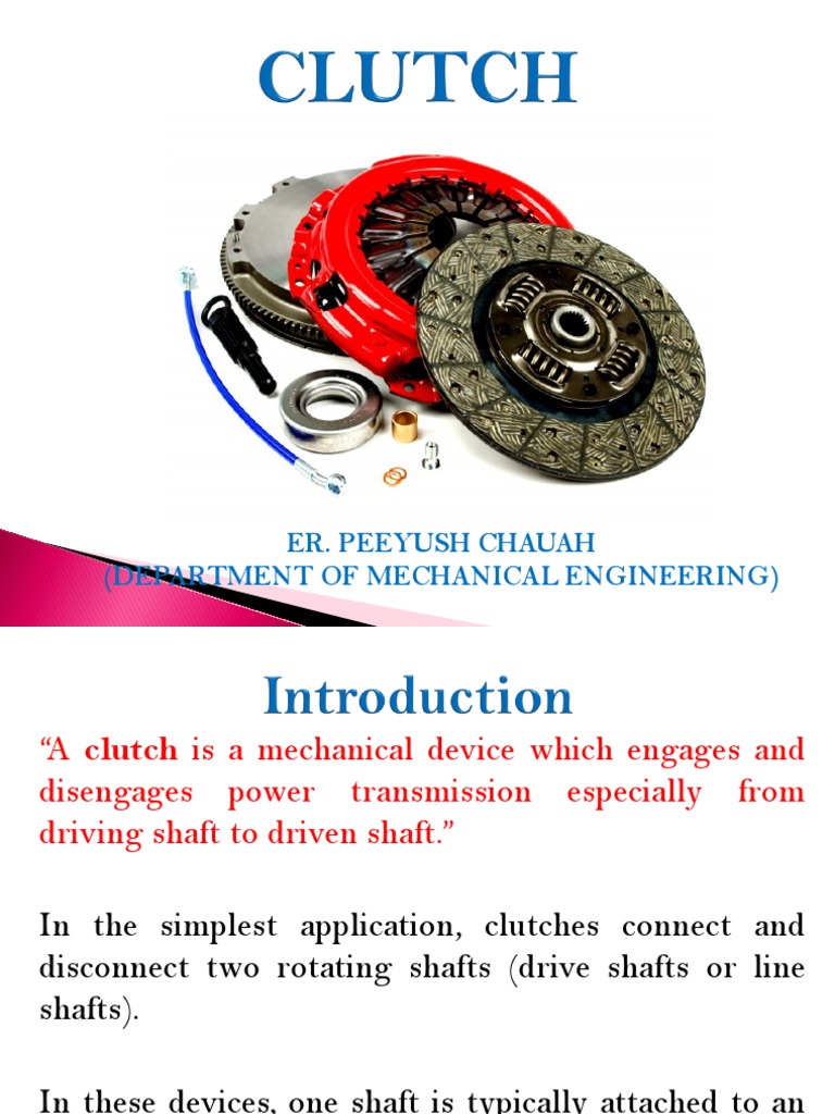 Clutch Pdf Pdf Clutch Transmission Mechanics