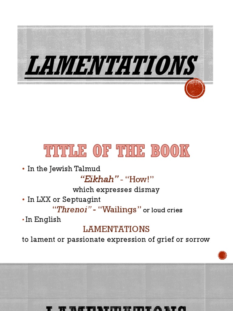 Book of Lamentations