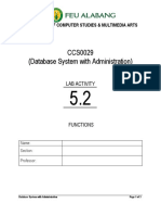 Database Functions Lab Activity