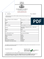 FORM 13 C CERTIFICATE