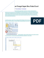 Cara Membuat Fungsi Input Box Pada Excel