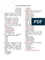 Soal Ketahanan Pangan