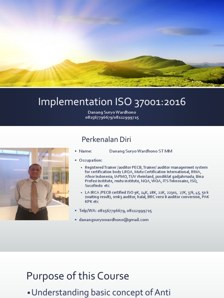 Awareness Iso 37001 Implementation Pdf