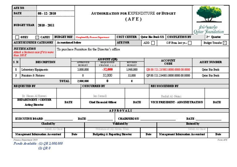 QBB - Updated Afe | PDF | Budget | Capital Expenditure