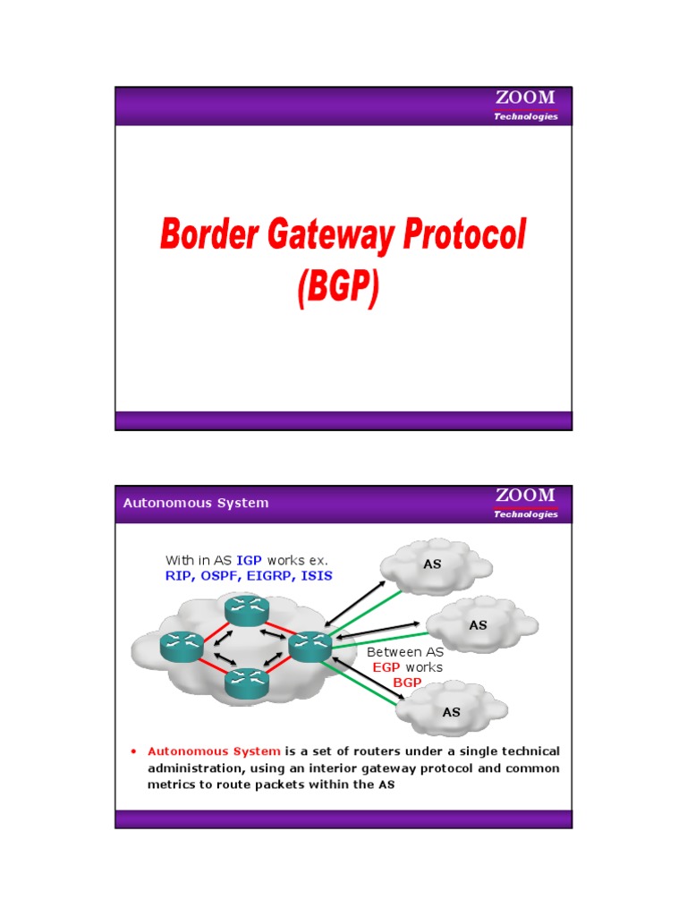 Understanding BGP in Autonomous Systems | PDF