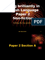 Doing Brilliantly in English Language Paper 2 Non-Fiction: Getting The Top Grades