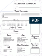 Character Sheets (Form Fillable)