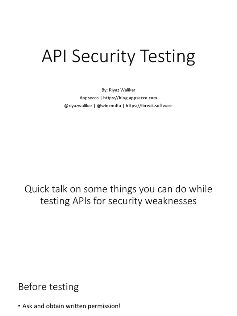 API Security Testing PDF | PDF
