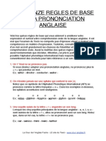 Les Quinze Règles de Base de La Pronociation Anglaise