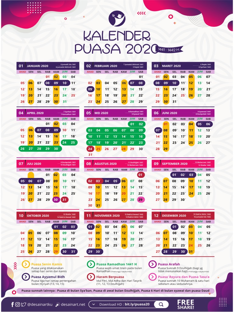Ayyamul Bidh Kalender Puasa Sunnah 2021 Pdf - Derbyann