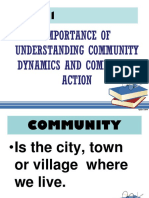 Community Dynamics and Community Action