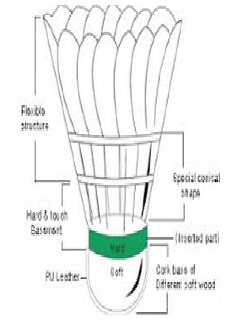 Parts of badminton shuttlecock discount