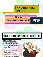 Direct and Indirect Speech 