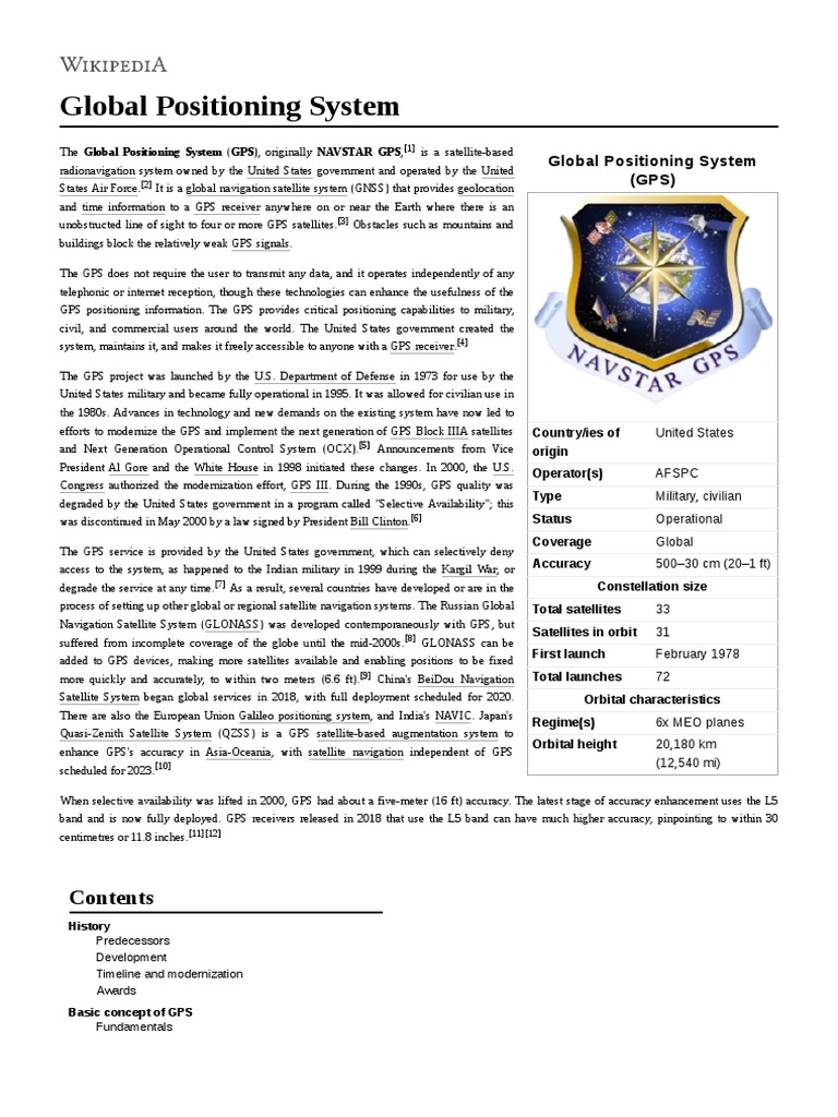 Global Positioning System PDF | PDF | Technology & Engineering