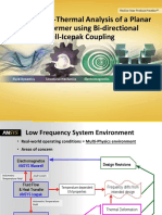 Electro-Thermal Analysis of A Planar Transformer Using Bi-Drectional Maxwell-Icepak Coupling - Presentation PDF