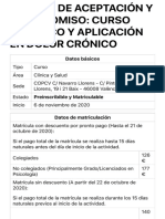 TERAPIA DE ACEPTACIÓN Y COMPROMISO: CURSO PRÁCTICO Y APLICACIÓN EN DOLOR CRÓNICO - Col Legi Oficial