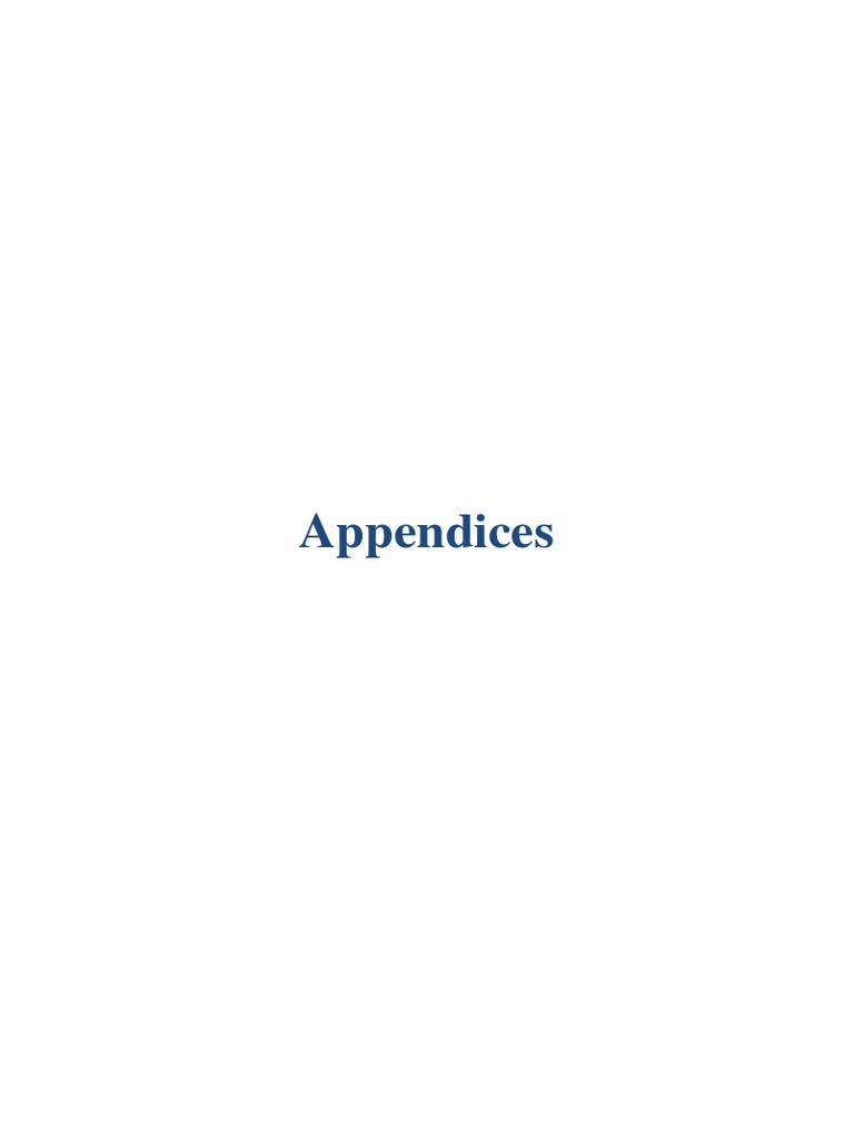 12 Appendices PDF | PDF | Social Science