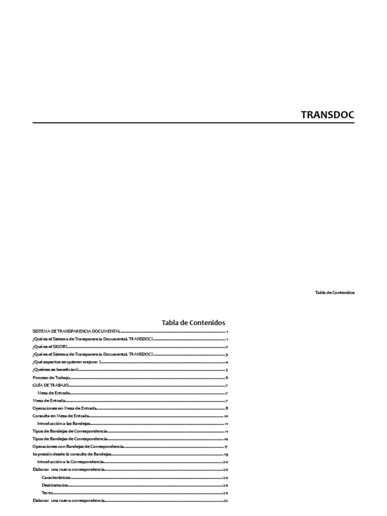 Qué es TRANSDOC y su funcionamiento | PDF