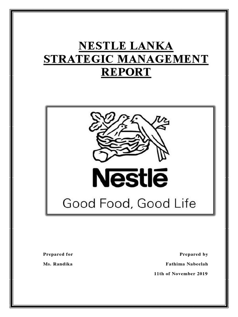 STRATEGIC MANAGEMENT REPORT (Nestle) | PDF