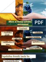 Effects of Human Activities in The Environment