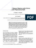 Curing Epoxy Resins with Citric Acid-Piperazine Salt