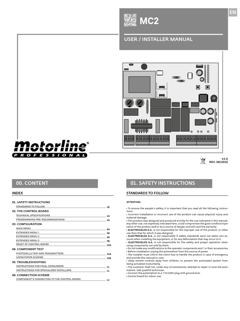 MC2 User/Installer Manual | PDF