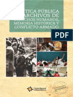 Politica Publica Archivos DDHH - Memoria Historica Conflicto Armado PDF