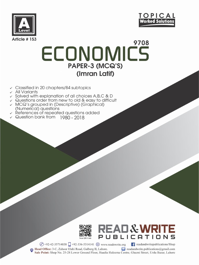 A Level Economics Paper 3 MCQs Guide | PDF