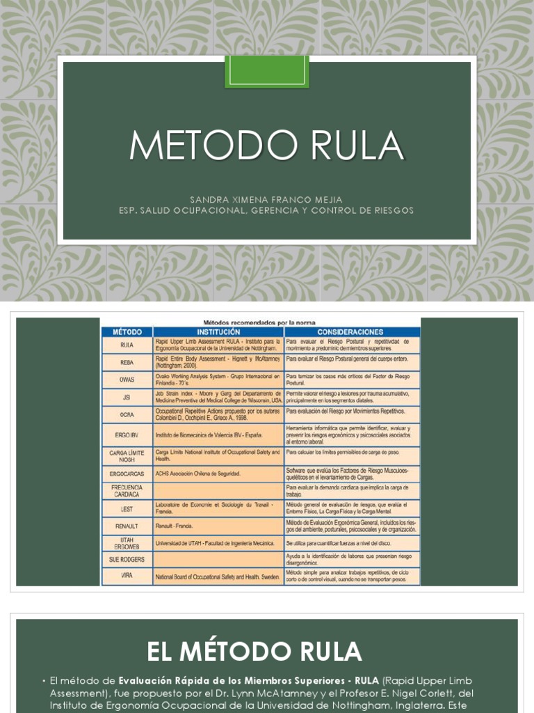 Metodo Rula | PDF