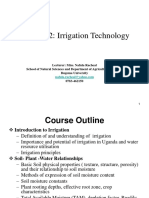 BGCP 312 Irrigation Technology Lecture 2&3