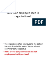 How Is An Employee Seen in Organizations
