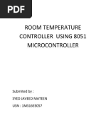 Room Temperature Controller Using 8051 Microcontroller