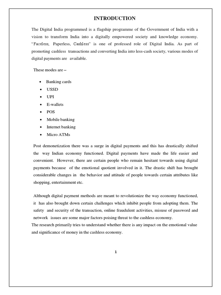 Digital Payments Economic Impact In India Pdf