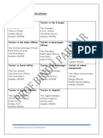 Addresses For Formal Letters - PDF Icse