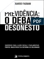 Livro Previdência O Debate Desonesto Da Reforma de Bolsonaro 2019 Eduardo Fagnani PDF