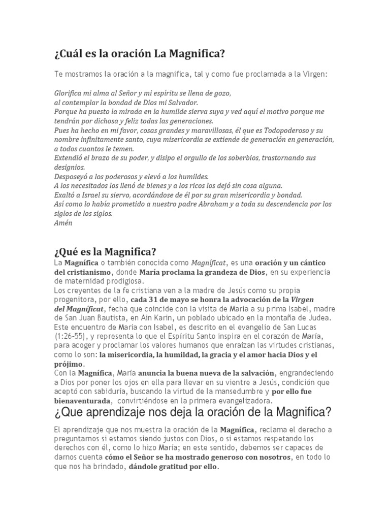 La Magnifica | PDF