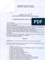 Décret N° 2005-157, Portant Déclaration de Sinistre Du Territoire National Malagasy