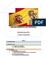 Programacion de Español 2019-2020