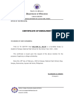 Certificate of Enrolment Sangay NHS
