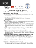 Fact Sheets Packet in Support of NYS's Bail Reform Law 2020