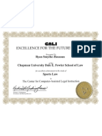 Sports Law Cali Award