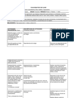 Plan Didáctico de Clase Grado Transición