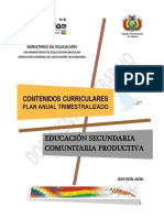 Plan Anual Trimestralizado Secundaria 2020 PDF