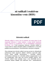 Predavanje 6. Slobodni Radikali i Reaktivne Kiseonične Vrste ROS