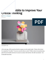 3 Simple Habits To Improve Your Critical Thinking PDF