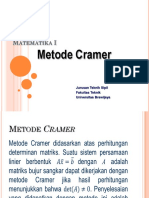 Kuliah 6 - Metode Cramer